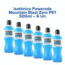 Powerade Mountain Blast Zero 500ml Fardo 6 Unidades Original
