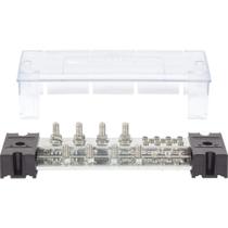 PowerBar Blue Sea Systems 1000 com 8 terminais de 3/8" e tampa PowerBar Blue Sea Systems 1000 com 8 terminais de 3/8" e tampa
