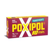 Poxipol Transparente 16g - Cola Epóxi Resistente para Metal, Madeira, Vidro e Mais
