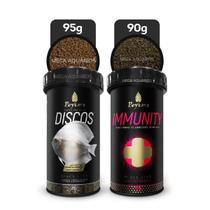 Poytara Discos Naturals 95G + Immunity 90G Ração Peixe Acara