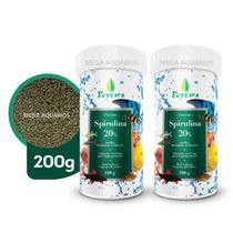 Poytara Spirulina 20% Ração Complemento Peixes Kit 2X 100G