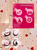 PP18 Kit com 4 mini estêncils mãe para confeitaria e artesanato. PP18 Kit com 4 mini estêncils mãe para confeitaria e artesanato.