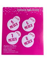 PP31 Kit com 4 mini estêncils 5 a 8 meses para confeitaria e artesanato.