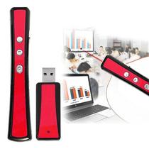 PP900 2.4GHz Apresentação multimídia Apresentação remota PowerPoint Controlador Portátil Flip Pen com receptor USB, Distância de controle: 25m(vermelho)