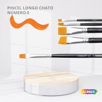 Ppincel pelo sintetico dourado preto longo número 0