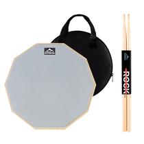 Practice Drum Pad EASTROCK 30 cm de dupla face com baquetas