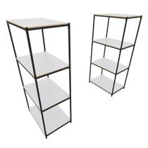 Praleira De Aço Reforçada Mini Porta Pallet 200x60x90 Estante Estoque Bandeja Branca 2 Módulos Praleira De Aço Reforçada Mini Porta Pallet 200x60x90 Estante Estoque Bandeja Branca 2 Módulos