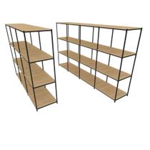 Praleira De Aço Reforçada Mini Porta Pallet 200x60x90 Estante Estoque Bandeja Crua Módulos Conjugados 3 + 4 Praleira De Aço Reforçada Mini Porta Pallet 200x60x90 Estante Estoque Bandeja Crua Módulos Conjugados 3 + 4