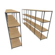 Praleira De Aço Reforçada Mini Porta Pallet 200x60x90 Estante Estoque Bandeja Crua Módulos Conjugados 5 + 5 Praleira De Aço Reforçada Mini Porta Pallet 200x60x90 Estante Estoque Bandeja Crua Módulos Conjugados 5 + 5