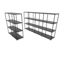 Praleira De Aço Reforçada Mini Porta Pallet 200x60x90 Estante Estoque Bandeja Preta Módulos Conjugados 2 + 4 Praleira De Aço Reforçada Mini Porta Pallet 200x60x90 Estante Estoque Bandeja Preta Módulos Conjugados 2 + 4