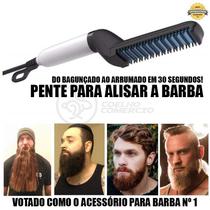 Prancha Alisadora Escova Modeladora Barba Cabelo Masculino FB161 Bivolt - For Beaut