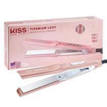 Prancha Alisadora Kiss New York Gold Edition Titanium Luxy 230c Bivolt