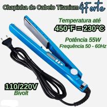 Prancha Chapinha Alisadora de cabelo 4Forte Titanium Profissional 450ºF - 232C Bivolt 110/220v
