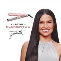Prancha Chapinha Alisadora Mondial Revestimento Especial By Juliette Golden Rose 60w Cabo 2,5m Bivolt