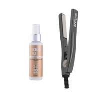 Prancha Chapinha Mini Lizze 200º Bivolt + Fluído Finalizador Solo Tu 18K 60ml