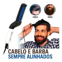 Prancha Chapinha Modeladora Pente Elétrico Escova Portátil Alisador Modelador de Barba e Cabelo Topete Masculino Dá Volume aos Cabelos Reduz Frizz Prancha Chapinha Modeladora Pente Elétrico Escova Portátil Alisador Modelador de Barba e Cabelo Topete Masculino Dá Volume aos Cabelos Reduz Frizz