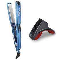 Prancha Chapinha Tittan 500 Lion 250 Bivolt Azul + Suporte