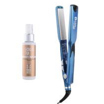 Prancha Chapinha Tittan 500f Lion Azul Bivolt + Fluído Finalizador Solo Tu 18K 60ml Prancha Chapinha Tittan 500f Lion Azul Bivolt + Fluído Finalizador Solo Tu 18K 60ml