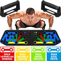 Prancha De Apoio Para Flexão De Braço Com Alças Ajustáveis Treino Peito Ombro Costas Tríceps Correção De Postura