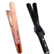 Prancha De Cabelo Britania Titanium Profissional Salão Ions 450f Progressiva Chapinha Rosa Bs04 Modelador Cacheador Frizz Bivolt