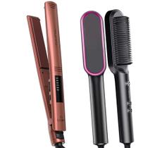 Prancha De Cabelo Chapinha Gama Italy Profissional Cerâmica Ion 450ºf Oleo Marula Bivolt Escova Alisadora Secadora 2 Em 1 Marca Prosper Hq
