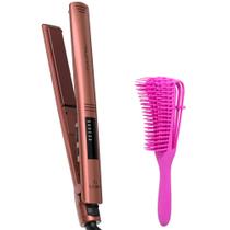 Prancha De Cabelo Chapinha Gama Italy Profissional Cerâmica Ion 450ºf Oleo Marula Bivolt Escova Polvo