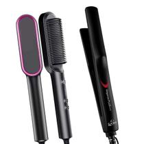 Prancha De Cabelo Gama Italy Ion Plus Ceramica 410ºf Profissional Chapinha Bivolt Escova Alisadora Secadora 2 Em 1 Hq