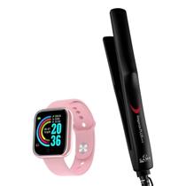 Prancha De Cabelo Gama Italy Ion Plus Ceramica 410ºf Profissional Chapinha Bivolt Smartwatch