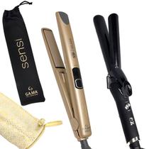 Prancha De Cabelo Gama Italy Profissional Cerâmica 450ºf Sensi Chapinha Progressiva Milhões Ions Dourado Modelador Titanium Bivolt
