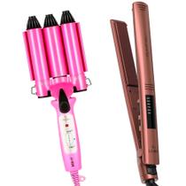 Prancha De Cabelo Gama Italy Profissional Cerâmica Ion 450ºf Óleo Marula Chapinha Progressiva Bivolt Modelador Cacheador Triondas