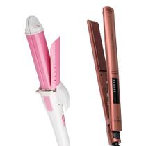 Prancha De Cabelo Gama Italy Profissional Cerâmica Ion 450ºf Óleo Marula Chapinha Progressiva Bivolt Modelador Prancha Cacheador 2 em 1