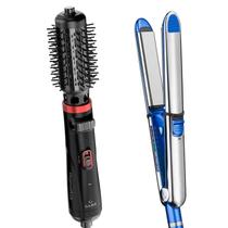 Prancha De Cabelo Gold Profissional Ion 465ºf Titanium Chapinha Progressiva Digital Bivolt Escova Gama Italy Rotativa 1100w