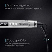 Prancha de Cabelo P02 Ultra Liss Pro Mondial Preto Bivolt
