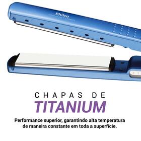 Prancha de Cabelo Philco Titanium Power Ppr05az Azul Bivolt