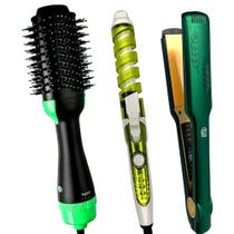 Prancha De Cabelo Philco Titanium Profissional Salão Digital Ions 450f Progressiva Chapinha Escova Secadora City 3 Em 1