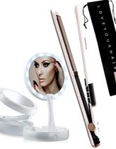 Prancha De Cabelo Philco Titanium Profissional Salão Digital Ions 450f Progressiva Chapinha Espelho De Aumento Led