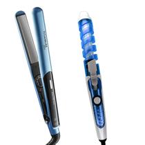 Prancha De Cabelos Alisadora Britania Titanium 220ºc Chapinha Progressiva Salão Blue Modelador Cacheador Nova Bivolt