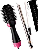 Prancha De Cabelos Philco Titanium 450ºf Ions Tourmaline Digital Progressiva Rose PS45 Bivolt Escova 4 em 1 City