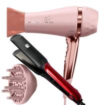 Prancha De Cabelos Philco Titanium 450ºf Ions Tourmaline Digital Progressiva Rose PS45 Bivolt Escova Secadora Alisadora 4 em 1