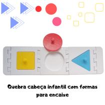 Prancha de encaixe cores e formas brinquedo infantil Montessori