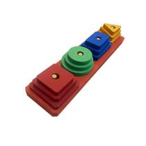 Prancha De Formas Geométricas Brinquedo Pedagógico Madeira Prancha De Formas Geométricas Brinquedo Pedagógico Madeira