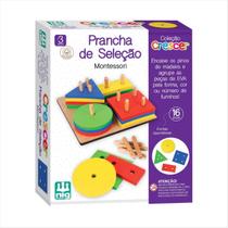 Prancha De Seleção Educativa Nig 0460 Infantil Madeira EVA Cores Formas Raciocínio Lógico