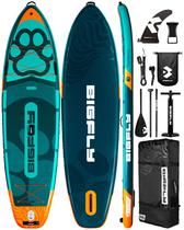 Prancha de Stand Up Paddle Inflável BIGFLY 350x89x15 cm, SUP Largura Aumentada Prancha de Stand Up Paddle Inflável BIGFLY 350x89x15 cm, SUP Largura Aumentada