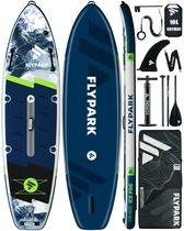 Prancha de stand up paddle inflável FLYPARK 11' x 35'' para família, estável, 430 lb Prancha de stand up paddle inflável FLYPARK 11' x 35'' para família, estável, 430 lb