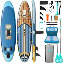 Prancha de stand up paddle inflável Niphean 320 cm com assento e deck em EVA Prancha de stand up paddle inflável Niphean 320 cm com assento e deck em EVA