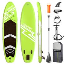 Prancha de Stand Up Paddle Inflável Premium FBSPORT 10'6'', Prancha de Yoga com Acessórios Duráveis de SUP e Bolsa de Transporte Base Larga, Controle de Surfe, Deck Antiderrapante, Leash, Remo e Bomba para Jovens e Adultos