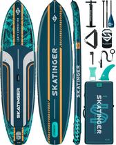 Prancha de Stand Up Paddle Inflável Skatinger 11'6 x 35 Super Larga Verde Prancha de Stand Up Paddle Inflável Skatinger 11'6 x 35 Super Larga Verde