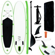 Prancha de stand up paddle inflável vidaXL verde/branca