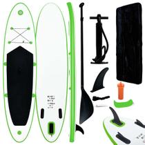 Prancha de stand up paddleboard vidaXL inflável com bolsa de transporte verde Prancha de stand up paddleboard vidaXL inflável com bolsa de transporte verde