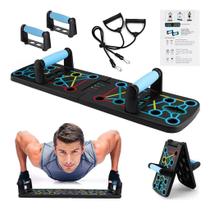 Prancha Flexão de Braço Modelo 9 em 1 Multifuncional Fitness Treino Completo em Casa Peito Ombro Tríceps Portátil Resultados com Eficiência Real